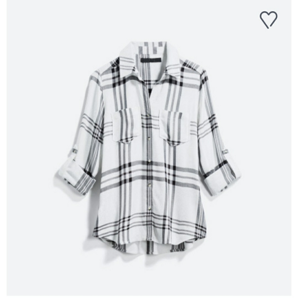NWOT plaid button down